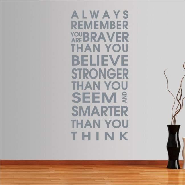 Wall stickers phrases. Always remember