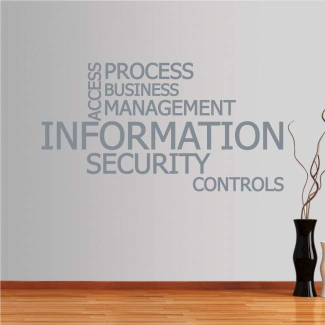 Αυτοκόλλητα τοίχου φράσεις. Information - Security