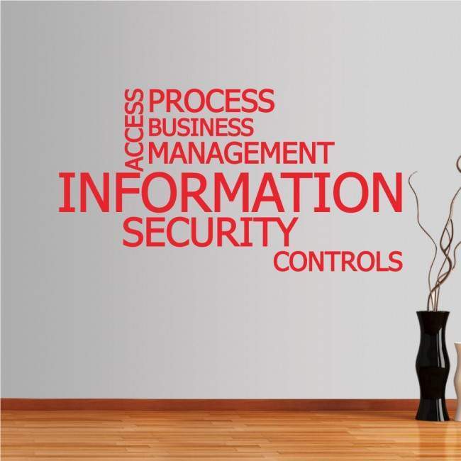 Αυτοκόλλητα τοίχου φράσεις. Information - Security