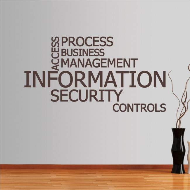 Αυτοκόλλητα τοίχου φράσεις. Information - Security