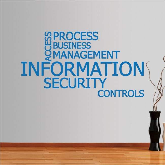 Αυτοκόλλητα τοίχου φράσεις. Information - Security