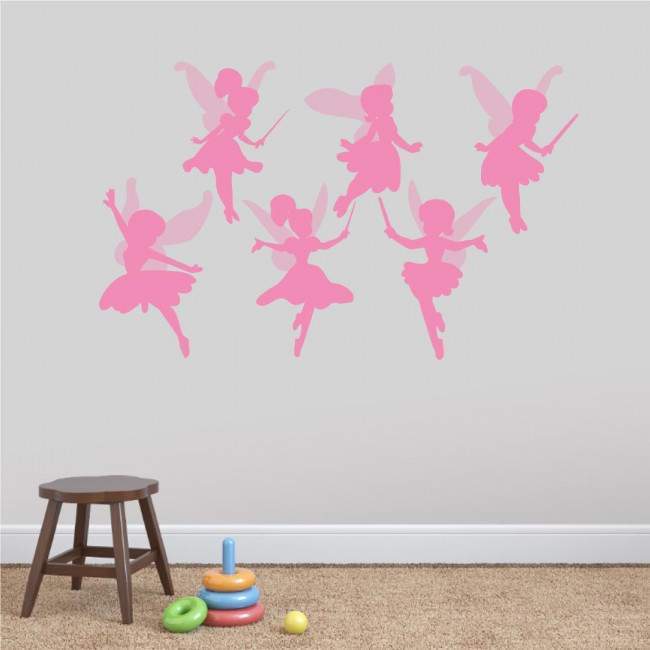 Αυτοκόλλητο τοίχου Χαριτωμένες Νεράιδες 