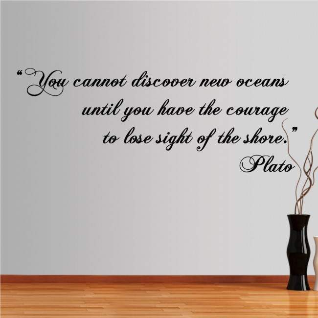 Wall stickers phrases. You cannot discover new oceans... , Plato