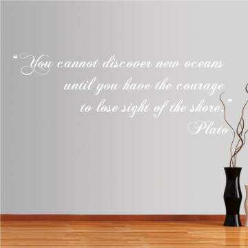 Wall stickers phrases. You cannot discover new oceans... , Plato 2