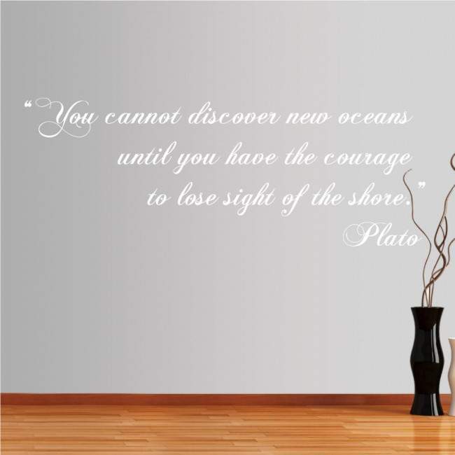 Wall stickers phrases. You cannot discover new oceans... , Plato
