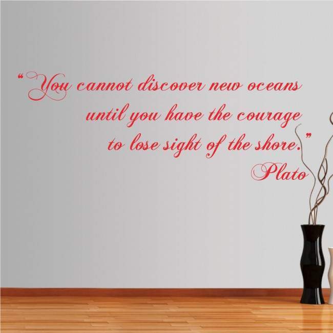 Wall stickers phrases. You cannot discover new oceans... , Plato