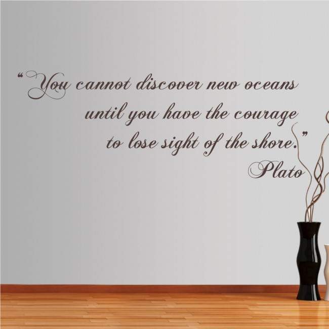 Wall stickers phrases. You cannot discover new oceans... , Plato