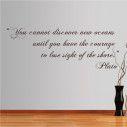 Wall stickers phrases. You cannot discover new oceans... , Plato