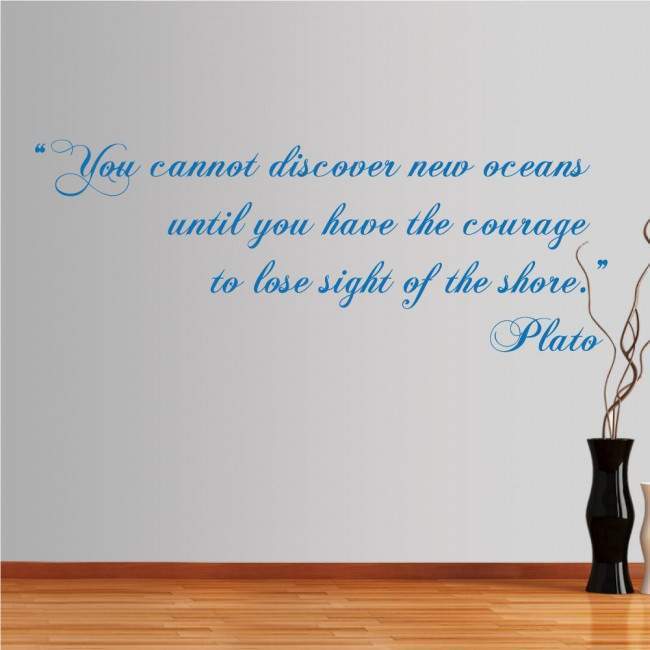 Wall stickers phrases. You cannot discover new oceans... , Plato