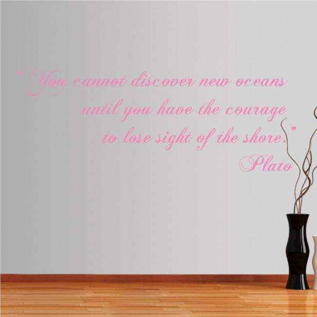 Wall stickers phrases. You cannot discover new oceans... , Plato