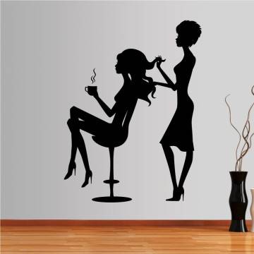 Wall stickers Female figures, hairdresser