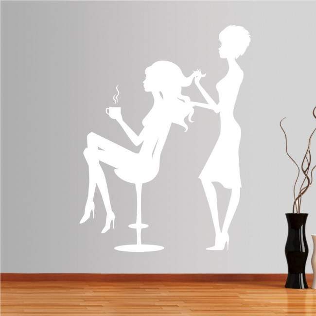 Wall stickers Female figures, hairdresser