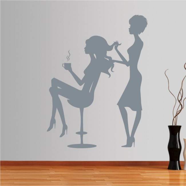 Wall stickers Female figures, hairdresser