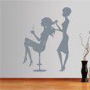 Wall stickers Female figures, hairdresser