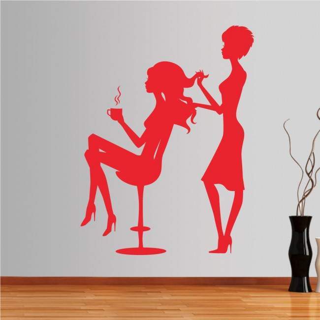 Wall stickers Female figures, hairdresser