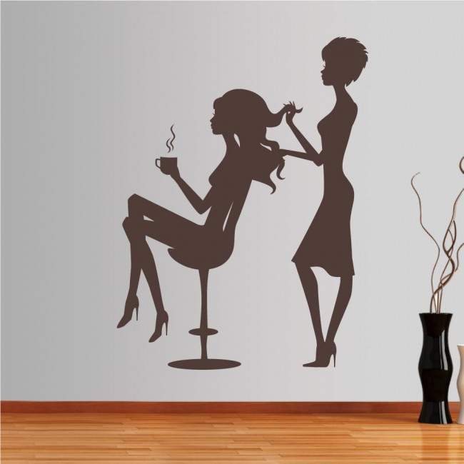 Wall stickers Female figures, hairdresser