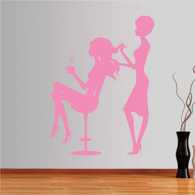 Wall stickers Female figures, hairdresser