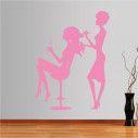 Wall stickers Female figures, hairdresser