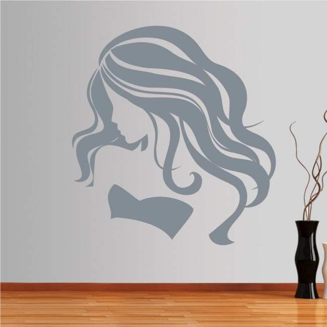 Wall stickers Female figure with long hair
