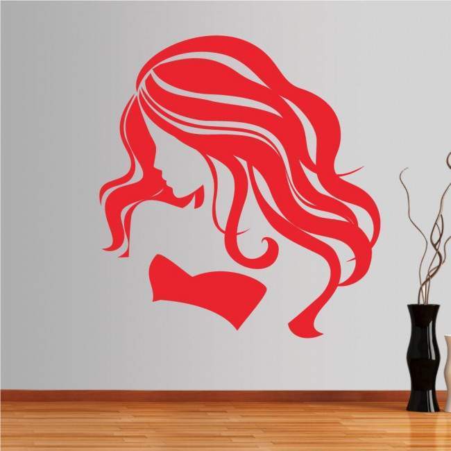 Wall stickers Female figure with long hair
