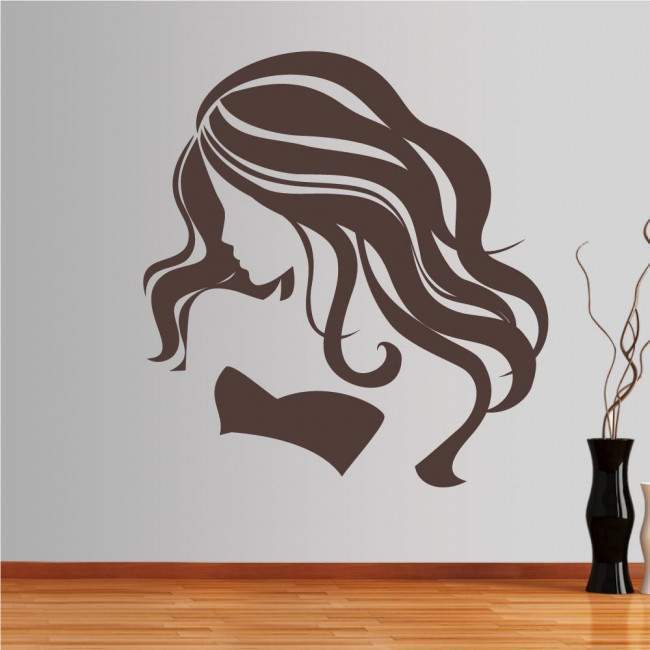 Wall stickers Female figure with long hair
