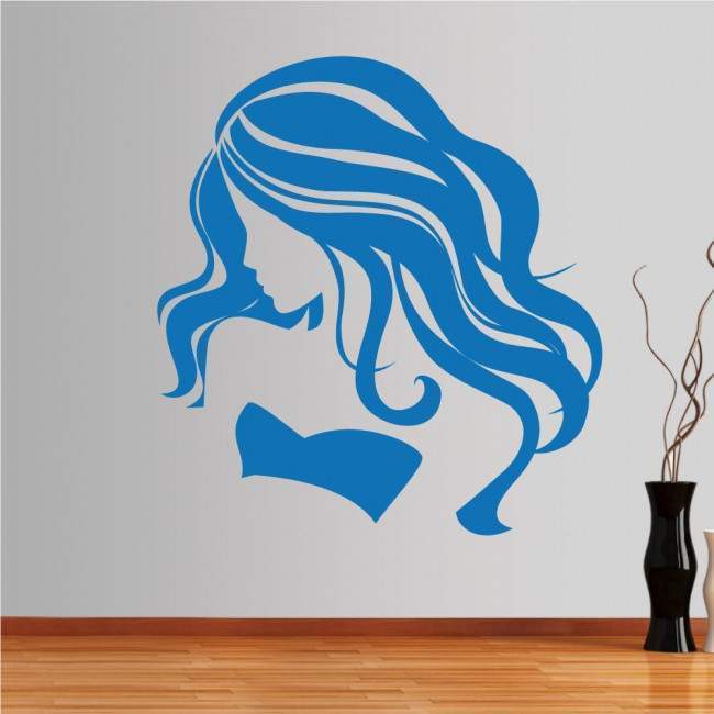Wall stickers Female figure with long hair