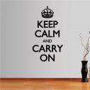 Αυτοκόλλητο τοίχου φράσεις. Keep Calm and carry on