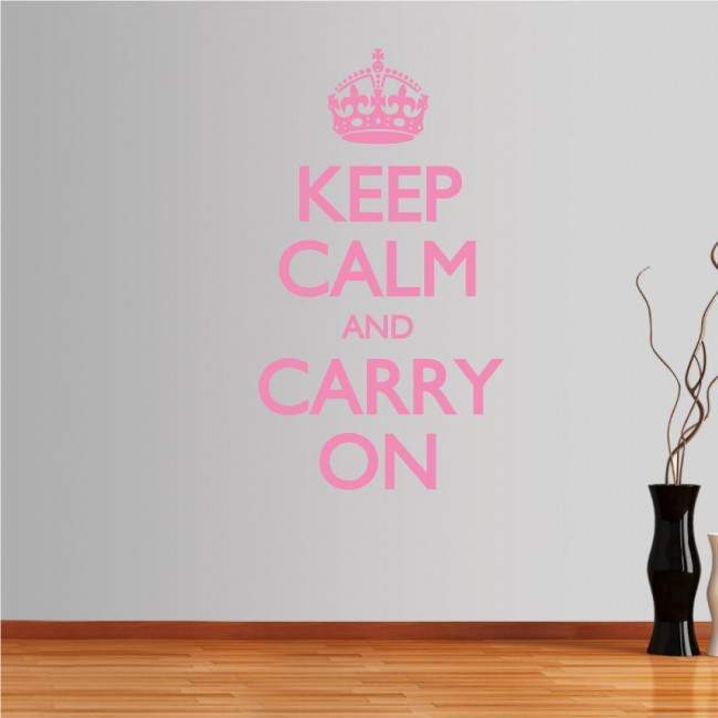 Αυτοκόλλητο τοίχου φράσεις. Keep Calm and carry on