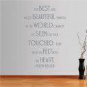Wall stickers phrases. The best and most beutifull things