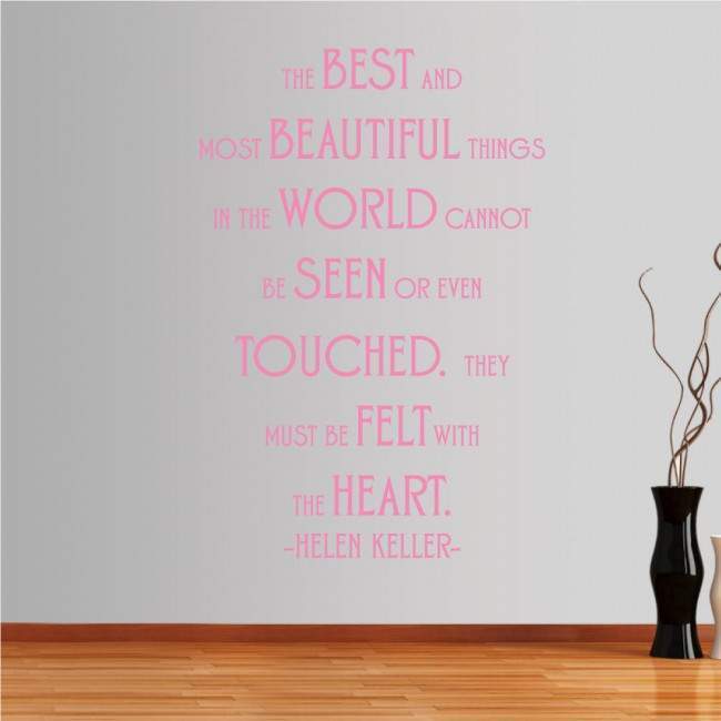 Wall stickers phrases. The best and most beutifull things