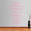 Wall stickers phrases. The best and most beutifull things