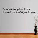 Wall stickers phrases. On ne voit bien qu’avec le coeur... , little prince