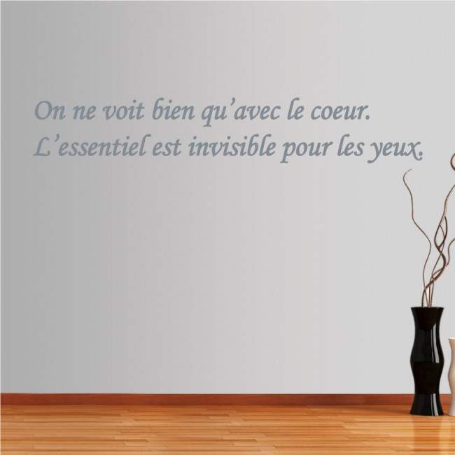 Wall stickers phrases. On ne voit bien qu’avec le coeur... , little prince