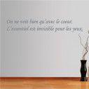 Wall stickers phrases. On ne voit bien qu’avec le coeur... , little prince