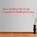 Wall stickers phrases. On ne voit bien qu’avec le coeur... , little prince