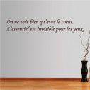 Wall stickers phrases. On ne voit bien qu’avec le coeur... , little prince
