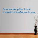 Wall stickers phrases. On ne voit bien qu’avec le coeur... , little prince
