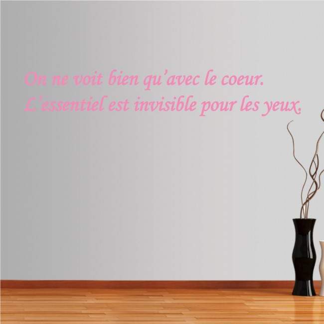 Wall stickers phrases. On ne voit bien qu’avec le coeur... , little prince