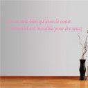 Wall stickers phrases. On ne voit bien qu’avec le coeur... , little prince
