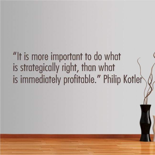 Wall stickers phrases. It is more important to do...