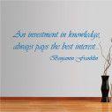 Wall stickers phrases. Investment in knowledge