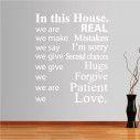 Wall stickers phrases. In this house 4