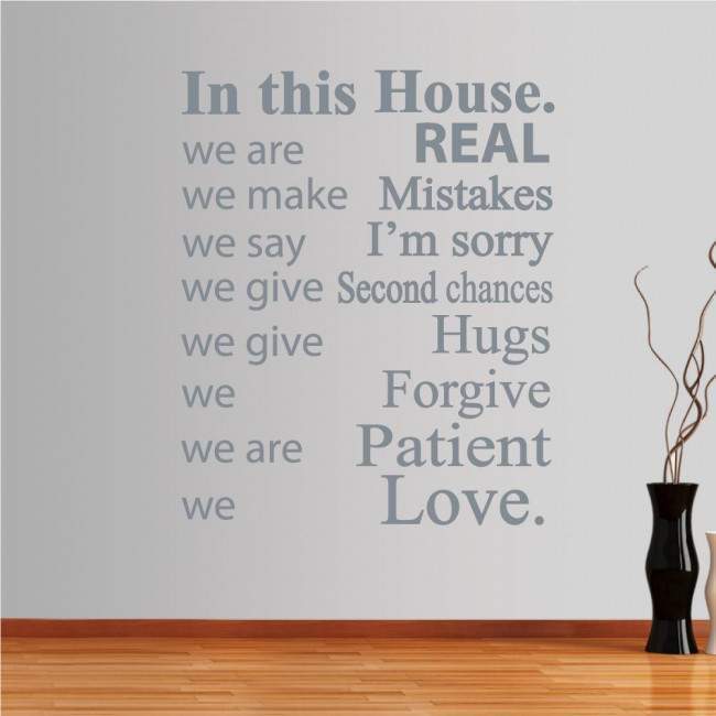 Wall stickers phrases. In this house 4