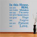 Wall stickers phrases. In this house 4