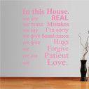 Wall stickers phrases. In this house 4