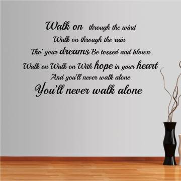 Wall stickers phrases. Walk on through the wind... 