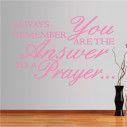 Wall stickers phrases. Always remember, you are the answer ...