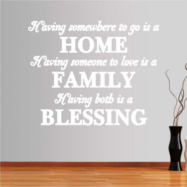 Wall stickers phrases. Home Family Blessing