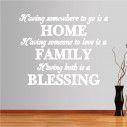 Wall stickers phrases. Home Family Blessing