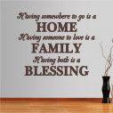 Wall stickers phrases. Home Family Blessing